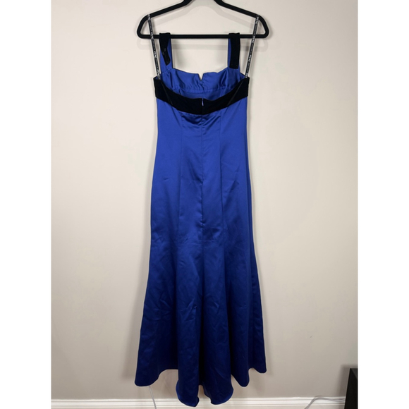 Vintage 90’s Zuma Zuma by Niki Livas Blue & Black Mermaid Prom Dress Juniors 3/4 - Picture 5 of 11